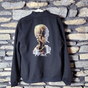 Black Skull Graphic Men's Sweater Van Gogh Immersive Experience